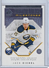 Jack Eichel 2018-19 SP Authentic Rookie Year Milestones Card #RYM-JE. rookie card picture