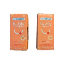 2 pack Sodastream Bubly  Drops Peach BBD 11/2025