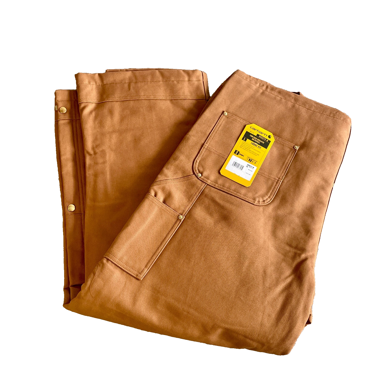 Carhartt Men's XL Brown Lined Bib Overalls