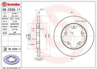 2X Bremsscheibe Hinten Brembo 08C53911 FÜR Ford