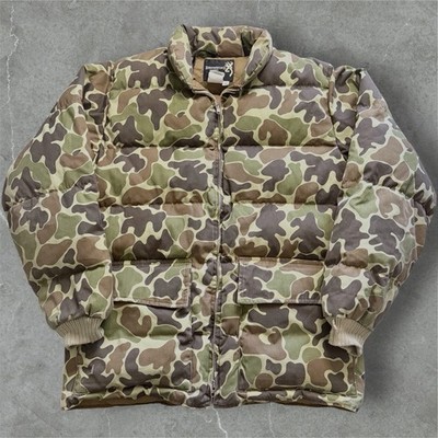 Vintage 1970s–80s Browning Down Jacket Duck Camo USA Made Puffer