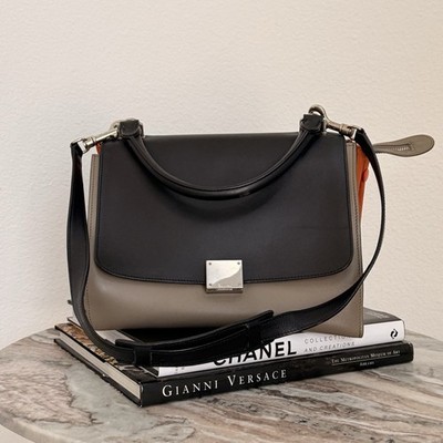 Celine Trapèze leather handbag tote/shoulder bag made of leather Pre loved