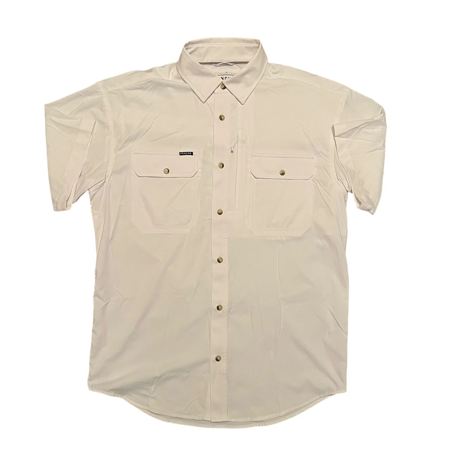 Poncho Shirt Mens Small White Performance Button Up Regular Fit
Opens in a new window or tab