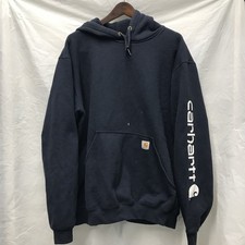 Carhartt K288 Midweight Sweatshirt Pullover Hoodie Mens Size Large Navy Blue