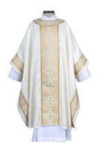 White Chasubles Excelsis Gothic Chasuble and Stole White Gold Chasuble Vestment