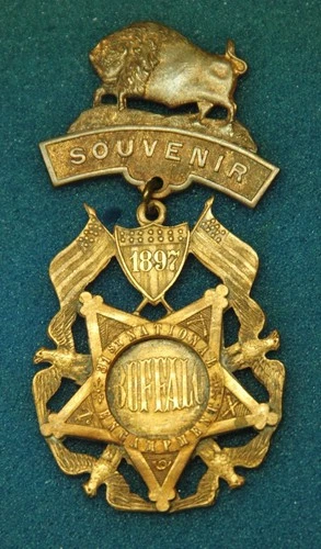 G.A.R. Badge, Souvenir 31st Nat'l Encampment /BUFFALO/1897