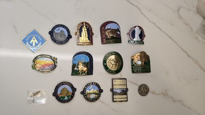 Pick 4 National Park Hiking Walking Stick Medallions Badges - L.W. Bristol 