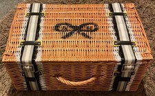 Anya Hindmarch Selfridges Vintage Picknickkorb Korb 51 x 34 x 20 cm