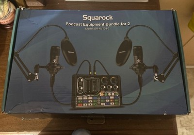 Squarock Podcast Equipment Bundle For 2 SR-AV103-2