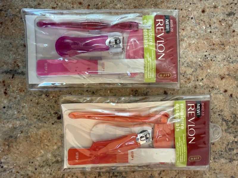 Lot of 2 Revlon 4-Piece Nail Kit New Manicure Essentials