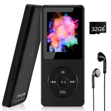 MP3 Player with Bluetooth and 32GB TF Card, HiFi Sound Portable Music Player ...