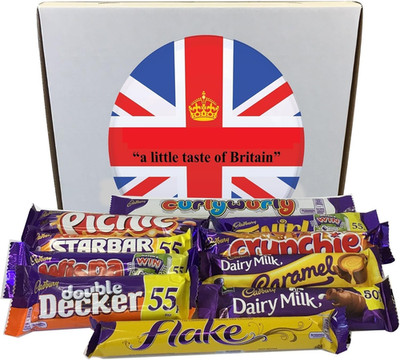 Cadbury Chocolate Selection Box 10 Full-Size British Chocolate Bars UK Import