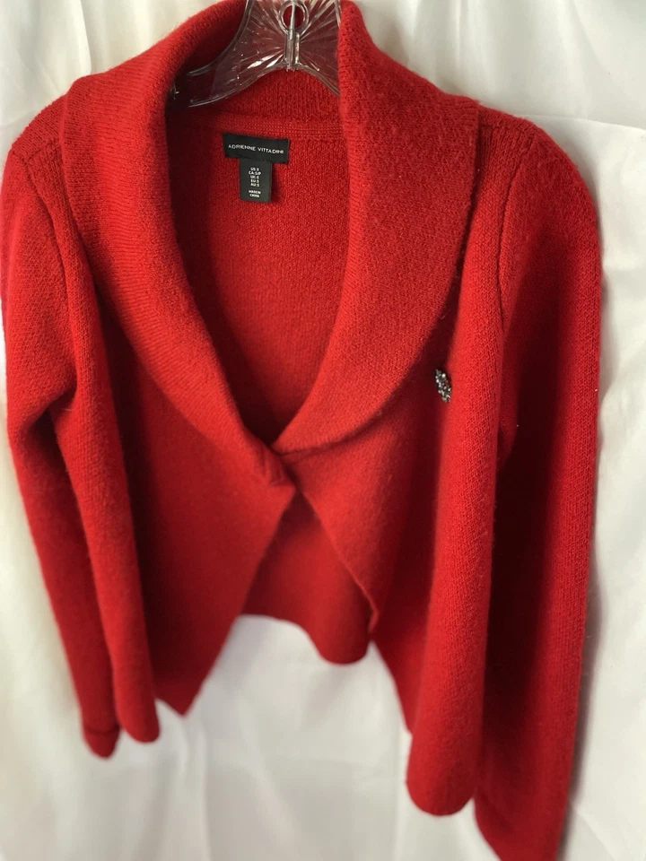 Suéter Adrienne Vittadini Rojo Talla Pequeña Foto 2 de 4