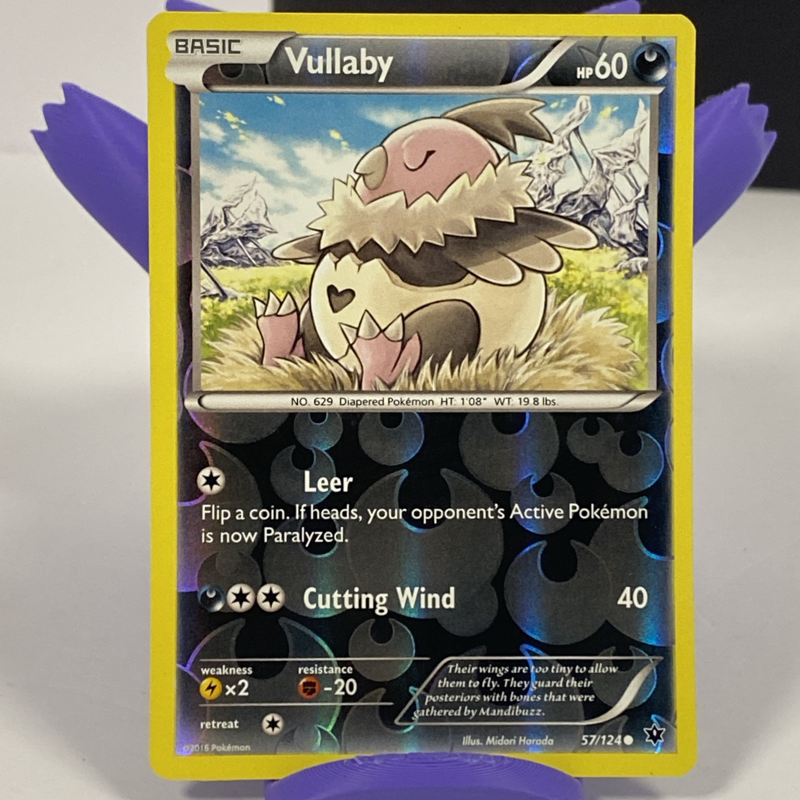 Fates Collide - Vullaby 57/124- Reverse Holo-Pokémon TCG - Lp -