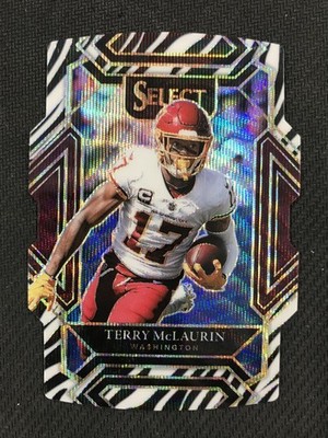 2021 Panini Select #234 Terry McLaurin Zebra Prizm Die Cut