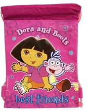Pink Dora The explore Drawstring Backpack School Sport Gym Bag