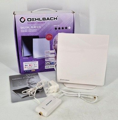 Aktive Zimmerantenne Antenne DVB-T2 HD Oehlbach Digital Flat 2.5 DAB+ 17211 (1)