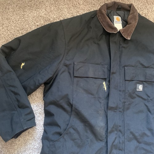 Carhartt Coat Mens 3XL Black Full Zip Jacket Insulated Workwear - Picture 17 of 19