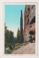 WY, YELLOWSTONE - Chimney Rock close-up, Yellowstone Park postcard - D18114