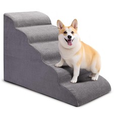 Dog Stairs for Bed and Couch, Non-Slip 5-Step Pet Stairs, 24" High Sofa Foam ...