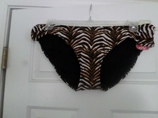 Tropical Escape Size 16 Brown Animal Print Bikini Bottom NWT Free Shipping