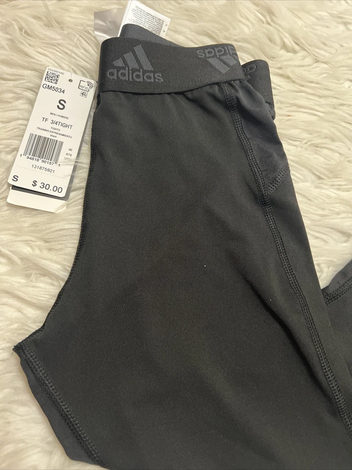 adidas Men's Size S  Techfit 3/4 Tights Black Training Compression GM5034  $30 - Image 3 of 4