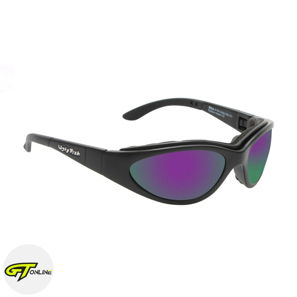 UGLY FISH R04282 SLIM MATTE MOTORCYCLE MOTORBIKE SUNGLASSES | BLACK / PURPLE