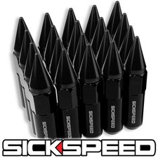 Sickspeed 20 Pc Black Spiked Aluminum 60mm Lug Nuts Lugs Wheelsrim 12x1.5 L17 Sickspeed 20 Pc Black Spiked Aluminum 60mm Lug Nuts Lugs Wheelsrim 12x1.5 L17