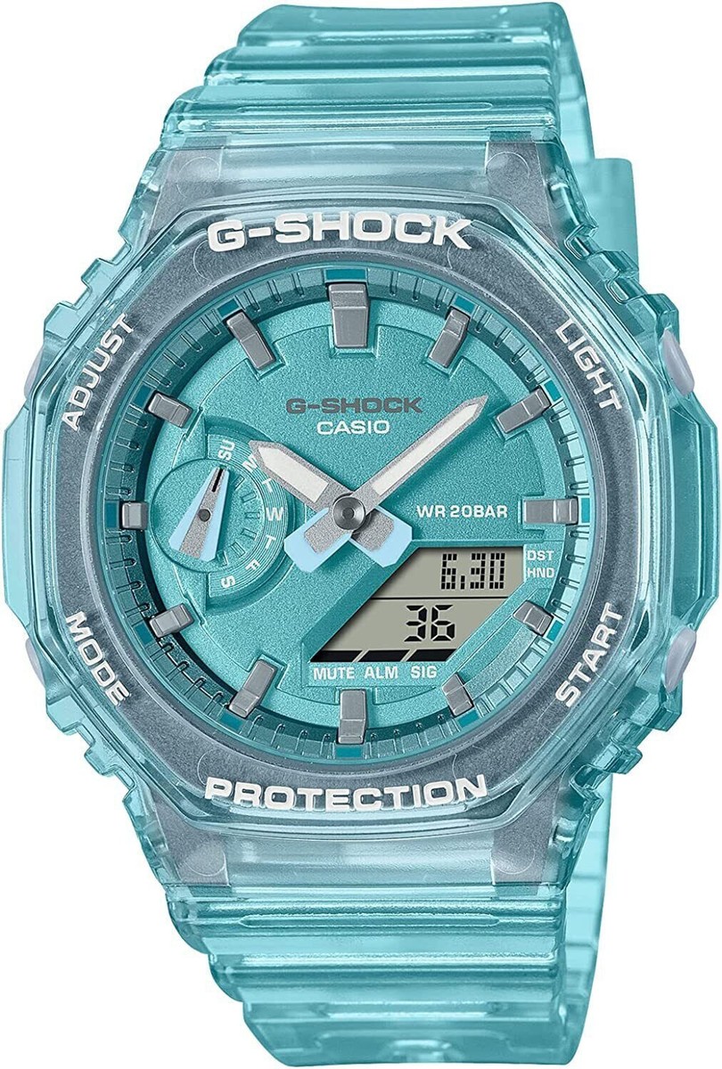 Casio G-Shock Carbon Core Guard Blue Clear Ladies Watch GMA