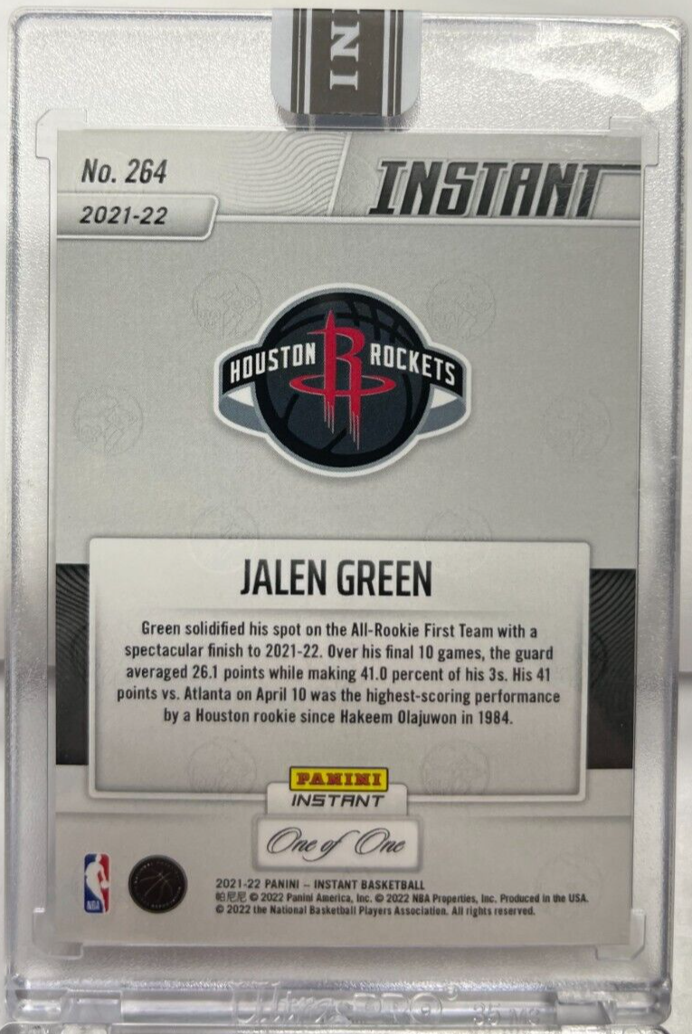 Jalen Green 2021-22 Panini Instant All-Rookie Team RC #264 BLACK 
