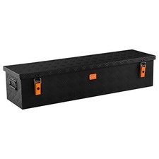 ALUBOX® Schwarz 86 L Riffelblech Alukiste 118x35x26 cm Transportkiste Truckbox