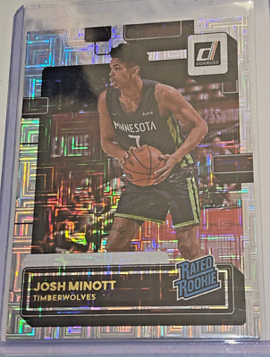 RARE JOSH MINOTT HOLO LASER RATED ROOKIE CARD 2022-23 PANINI DONRUSS BASKETBALL