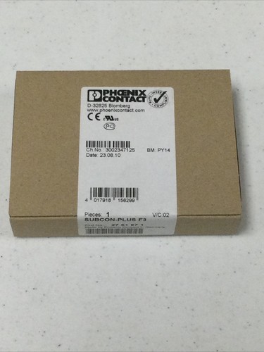 NEW, PHOENIX CONTACT 27 61 87 1 / 2761871 SUBCON-PLUS F3 D-SUB CONNECTOR - Picture 4 of 10