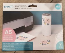  Two NEW packages of Spin It Water Slide Paper 8.5"X5.5"-Clear 1 used sheet 