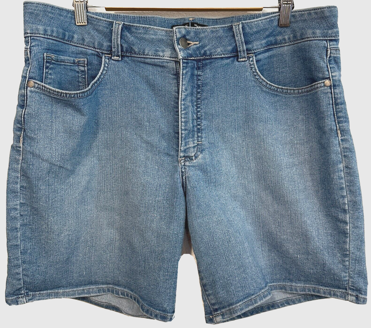 Riders by Lee Mid Rise Denim Jean Shorts Blue Stretch