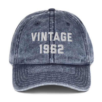 VINTAGE 1962 Cotton Twill Dad Hat Cap birthday classic gift present father's day