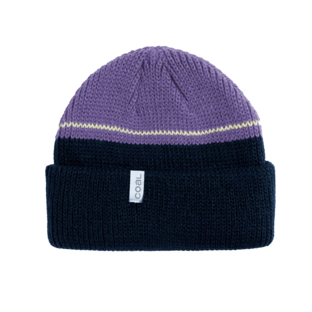 Coal The Frena Beanie, Navy Blocked Stripe