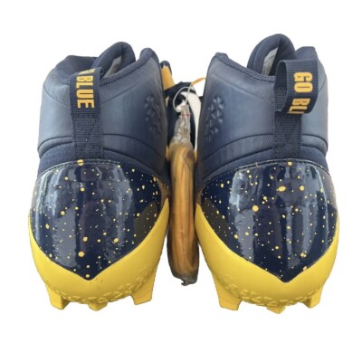 Size 15 Michigan Wolverines PE Air Jordan Nike Force Savage Pro Football Cleats Size 15 WIDE Michigan Wolverines Air Jordan Nike Force  main image 2