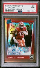 2021 Donruss Optic Eli Mitchell Bronze Auto PSA 9