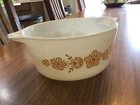 Pyrex vintage gold butterfly casserole dish