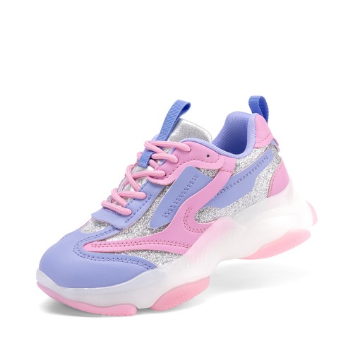 Kids Girls Sneakers Jelly Sole Lace up Lightweight Walking Shoes Athletic Shoes - Picture 19 of 36