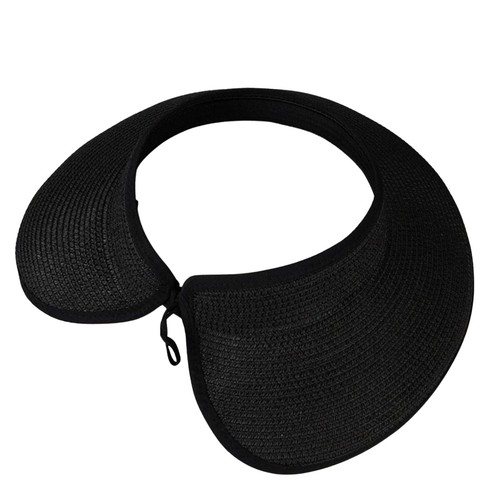 Cappello donna visiera parasole tesa larga paglia cappello spiaggia protezione UV impacchettabile beach cap - Foto 13 di 16