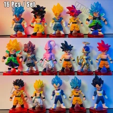 16-PIECE SET Dragon Ball Z Figures Super Saiyan Goku Majin Buu Gotenks Toys Gift