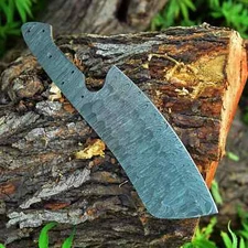 HANDMADE DAMASCUS STEEL MEAT CLEAVER CHOPPER CHEF KITCHEN BLANK BLADE KNIFE
