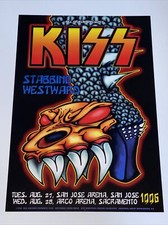 KISS Arco Arena San Jose Arena 1996 Original Concert Poster — bgp chris shaw