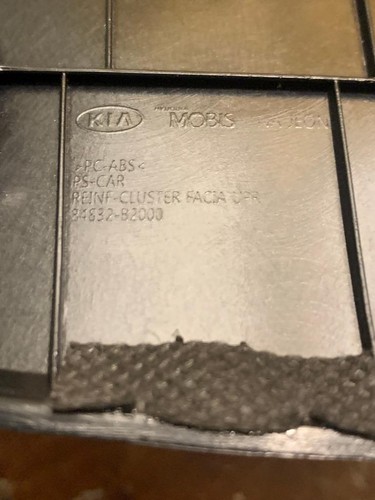 Kia Soul 2014-1919 tapa de grupo de instrumentos y panel de refuerzo 84830-B2000EQ 84832 - Imagen 7 de 11