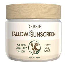 Beef Tallow Sunscreen with Zinc Oxide: Tallow & Zinc Oxide Instant Sun Protectio