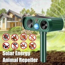 Animal Repeller Ultrasonic Solar Power Mole Pest Mice Outdoor Garden