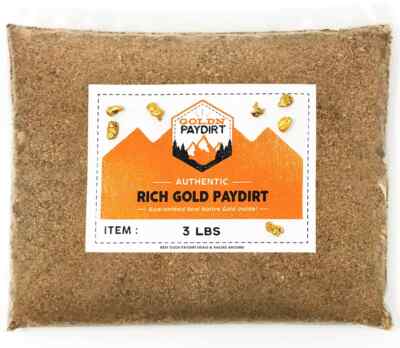 3 POUNDS Rich Unsearched Gold Paydirt - panning ADDED NUGGET - BUY 3 GET 3 FREE