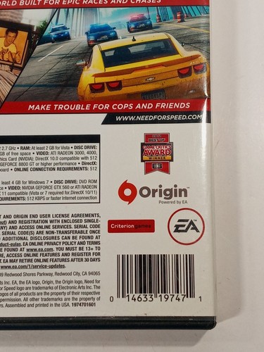 Need for Speed: Most Wanted (PC, 2012) EUC MINT CONDITION ~ SHIPS NEXT DAY! FAST - Picture 5 of 11